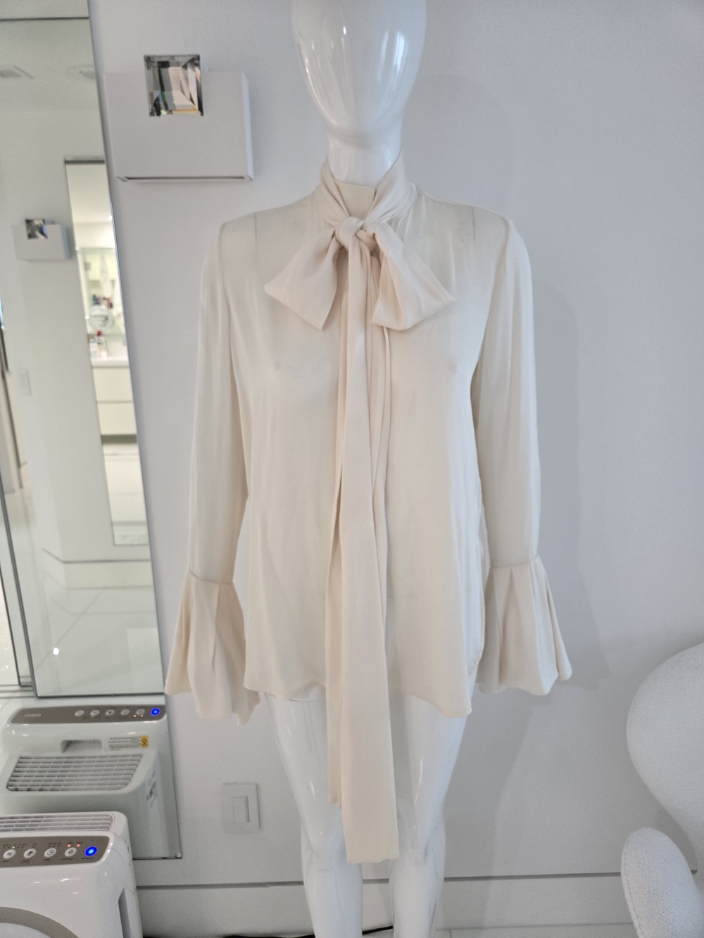Ellery Little Me Double-Georgette Blouse silk top, Size XS,NWT, Retail$1224